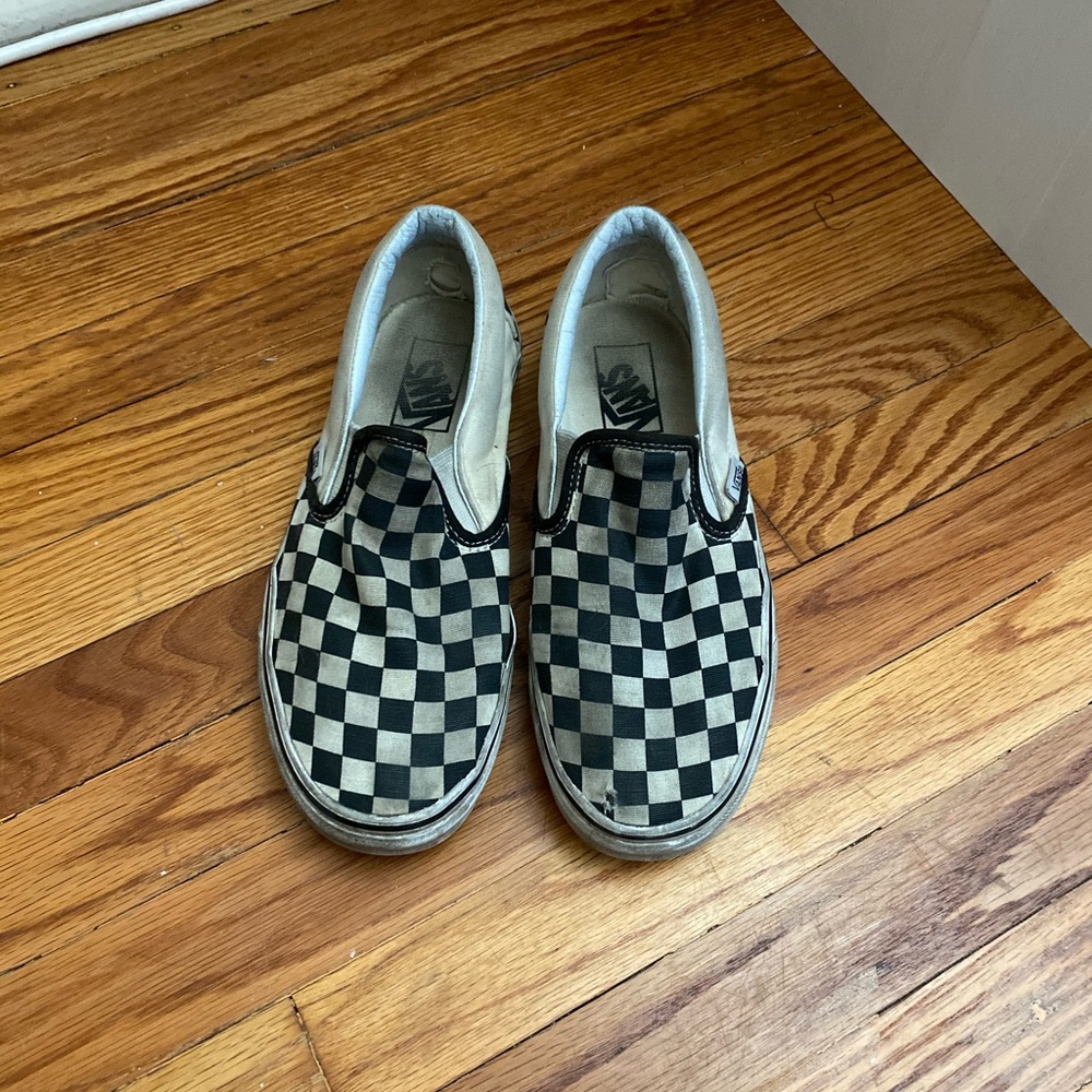 B & W checkered vans